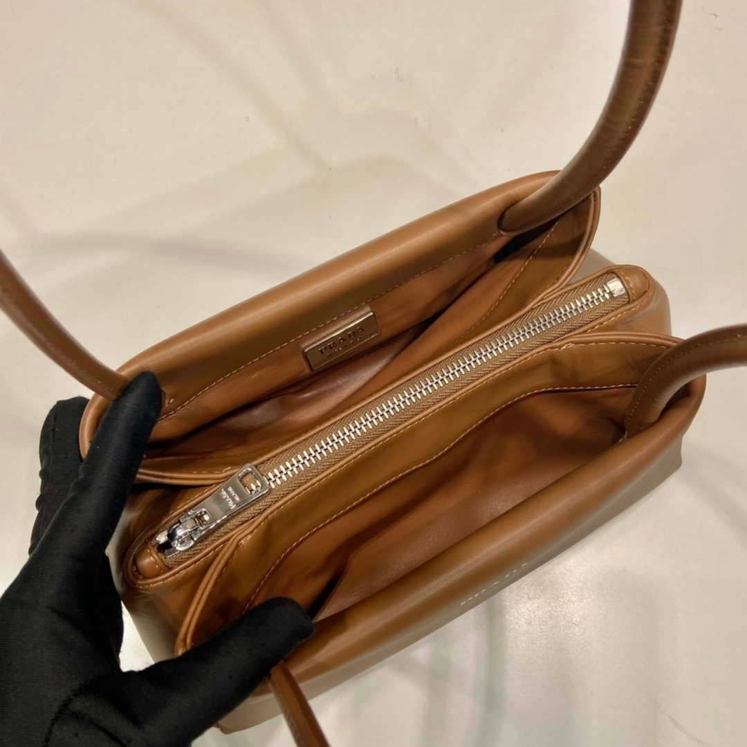 Replica Prada 1BA368 Leather mini-bag Bag Brown