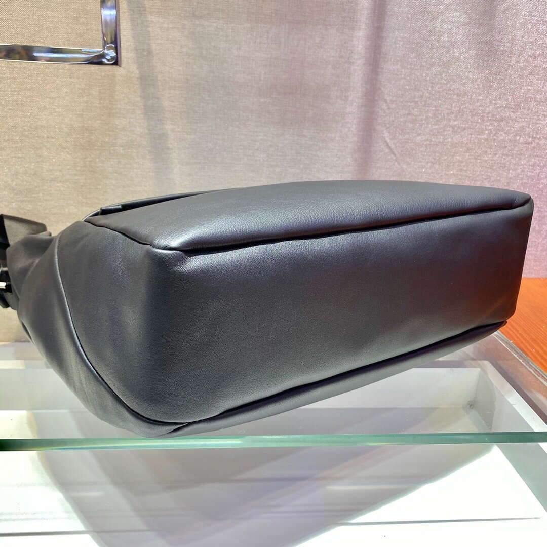 Replica Prada 2VH125 Prada Leather Shoulder Bag Black