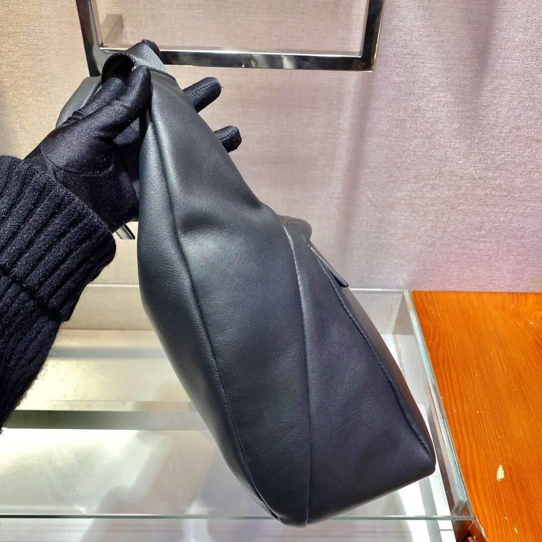 Replica Prada 2VH125 Prada Leather Shoulder Bag Black
