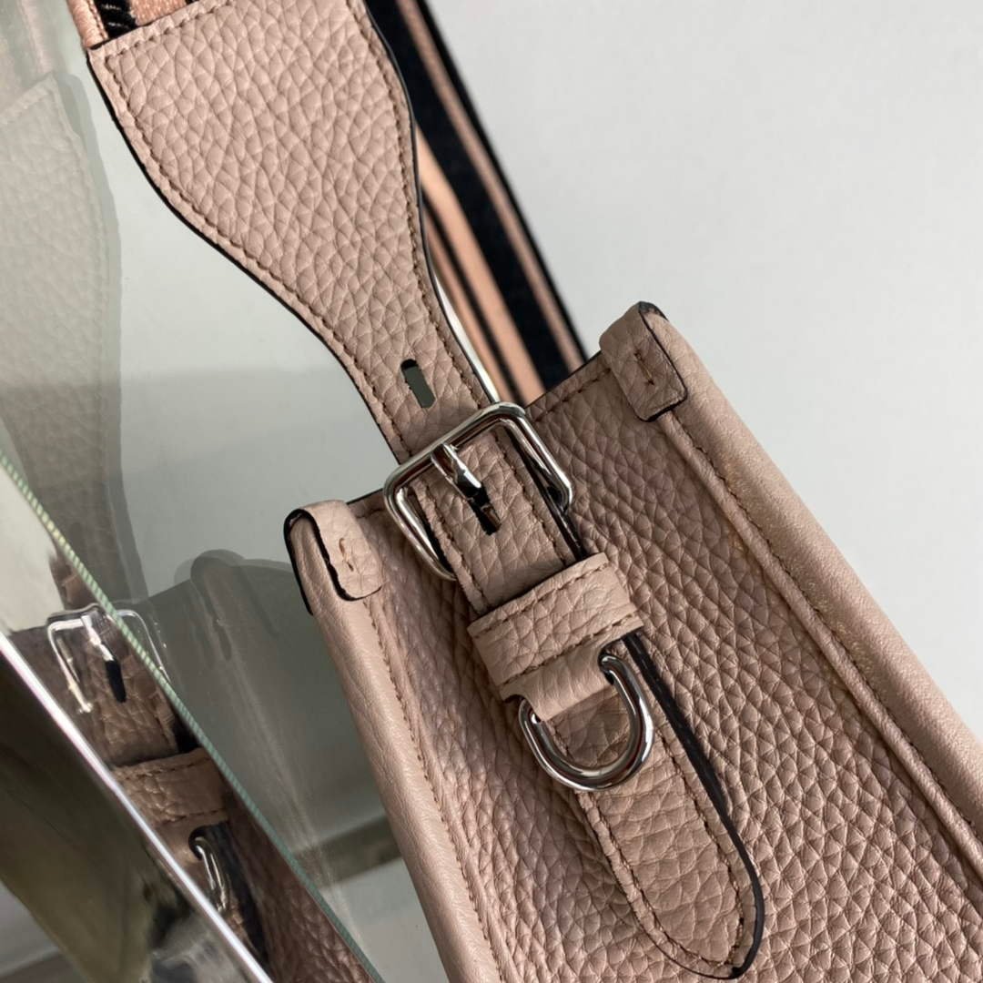 Replica Prada Leather hobo bag 1BC073 In Pink