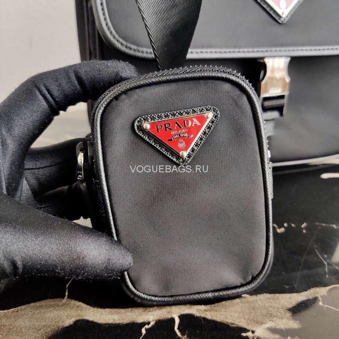 Replica Prada 2VH110 Nylon Cross Body Bag Black