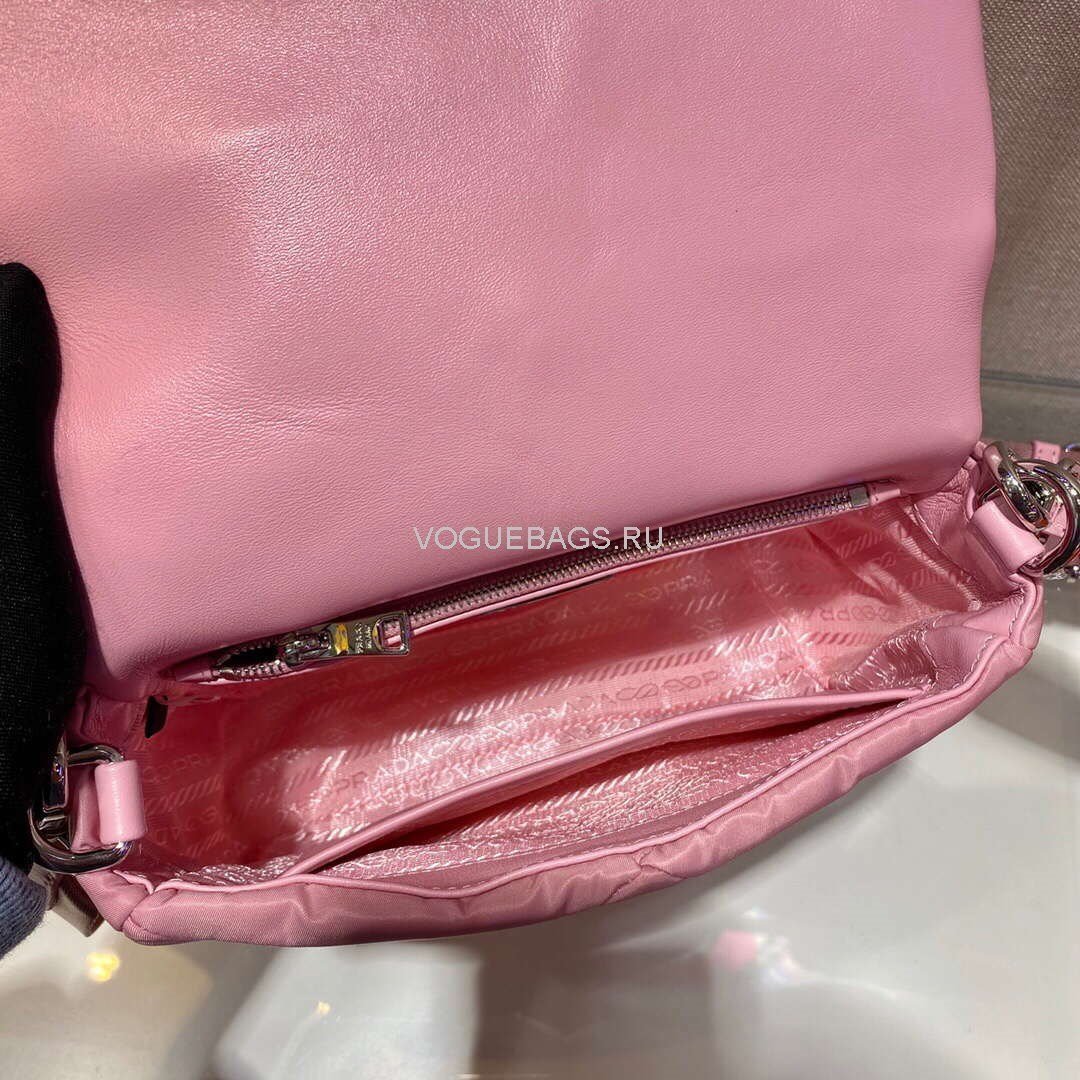 Replica Prada 1BD292 Prada Three In One Nylon Shoulder Bag Pink