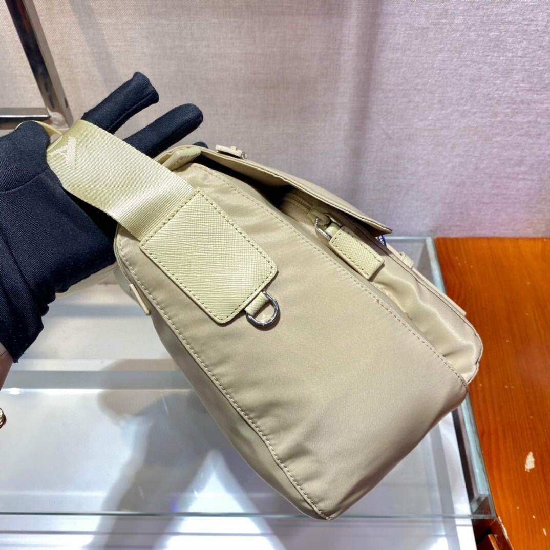 Replica Prada Medium Nylon Shoulder Bag 1BD671 Apricot