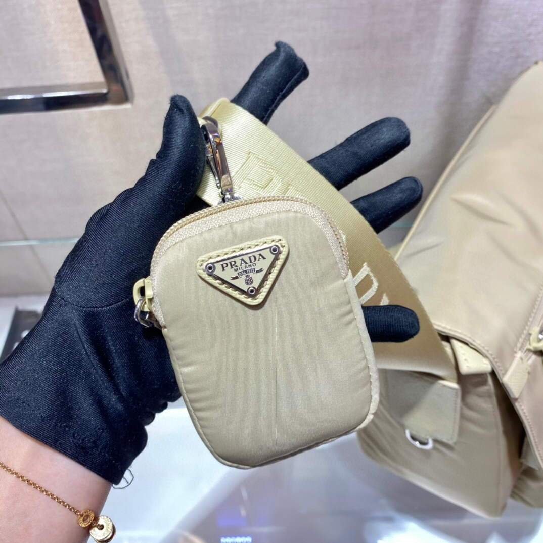 Replica Prada Medium Nylon Shoulder Bag 1BD671 Apricot