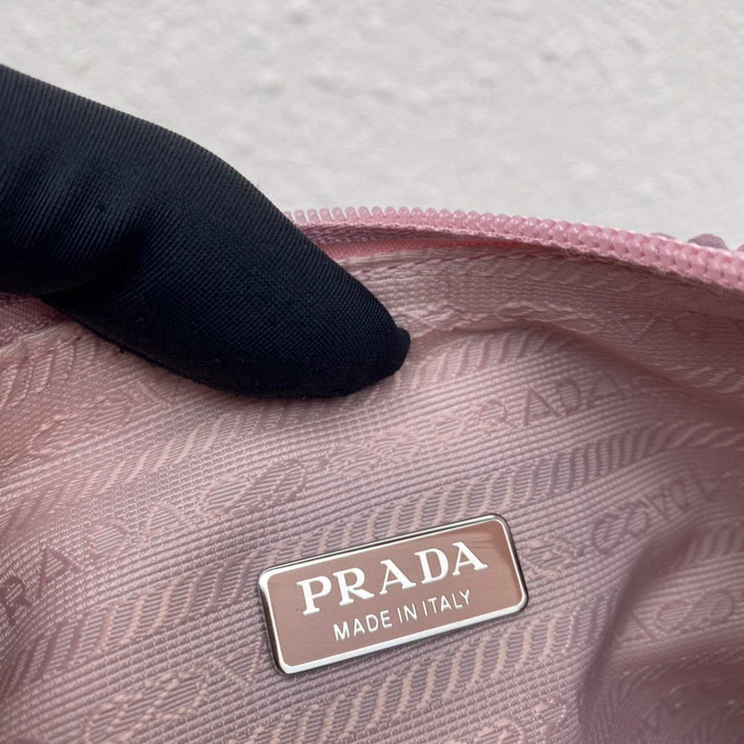 Replica Prada 1NE515 Satin mini-bag with artificial crystals Pink