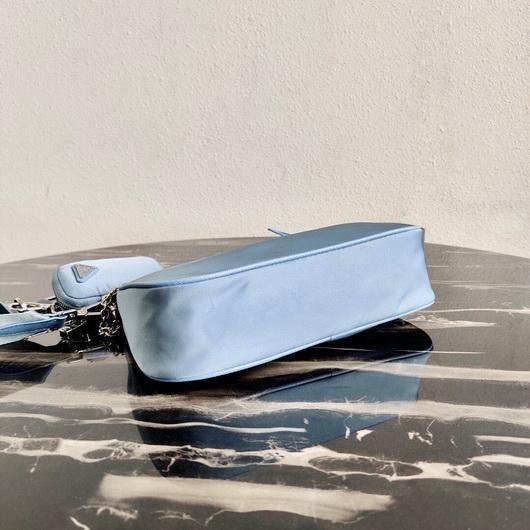 Replica Prada 1BH204 Prada Re-Edition 2005 Nylon Bag Light Blue