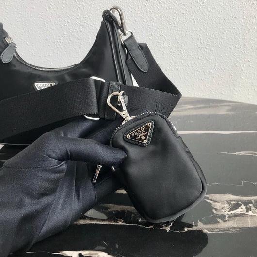 Replica Prada 1BH204 Prada Re-Edition 2005 Nylon Bag Black