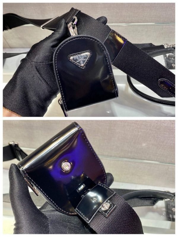 Replica Prada Panier ostrich leather 1BA319 Bag Black
