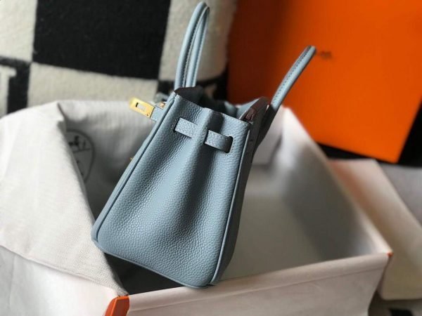 Replica Hermes Birkin Designer Tote Bag Togo Leather 28335 Light Blue