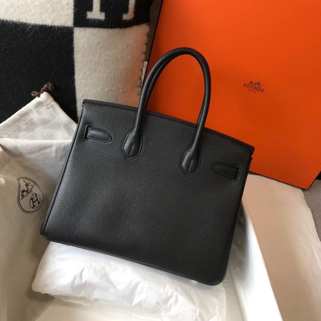 Replica Hermes Birkin Designer Tote Bag Togo Leather 28334 Black