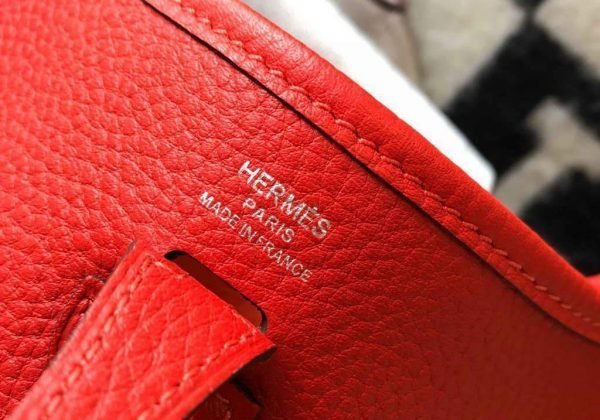 Replica Hermes Evelyne Bag Hermes Mini Crossbody Bag 20410 Silver Buckle Red