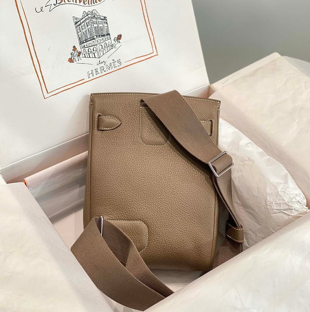 Replica Hermes H083591CK89 Hac a Dos GM backpack Elephant gray