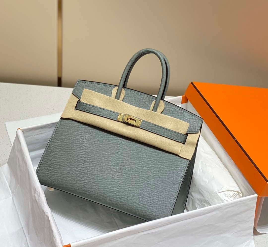 Replica Hermes Birkin Designer Tote Bag Epsom Leather 28370 Almond Green