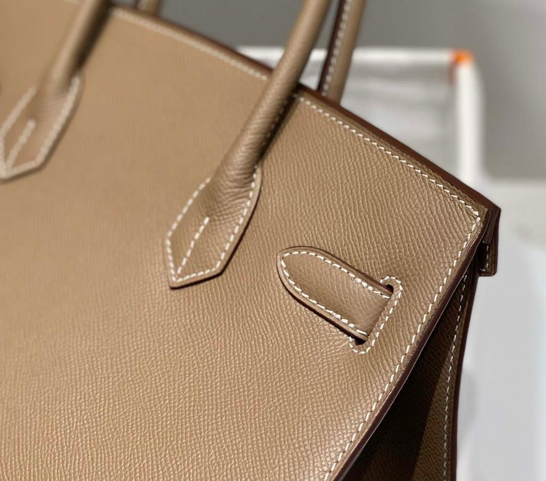 Replica Hermes Birkin Designer Tote Bag Epsom Leather 28369 elephant Gray