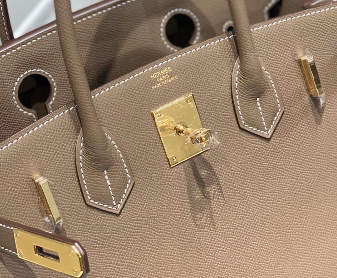Replica Hermes Birkin Designer Tote Bag Epsom Leather 28369 elephant Gray