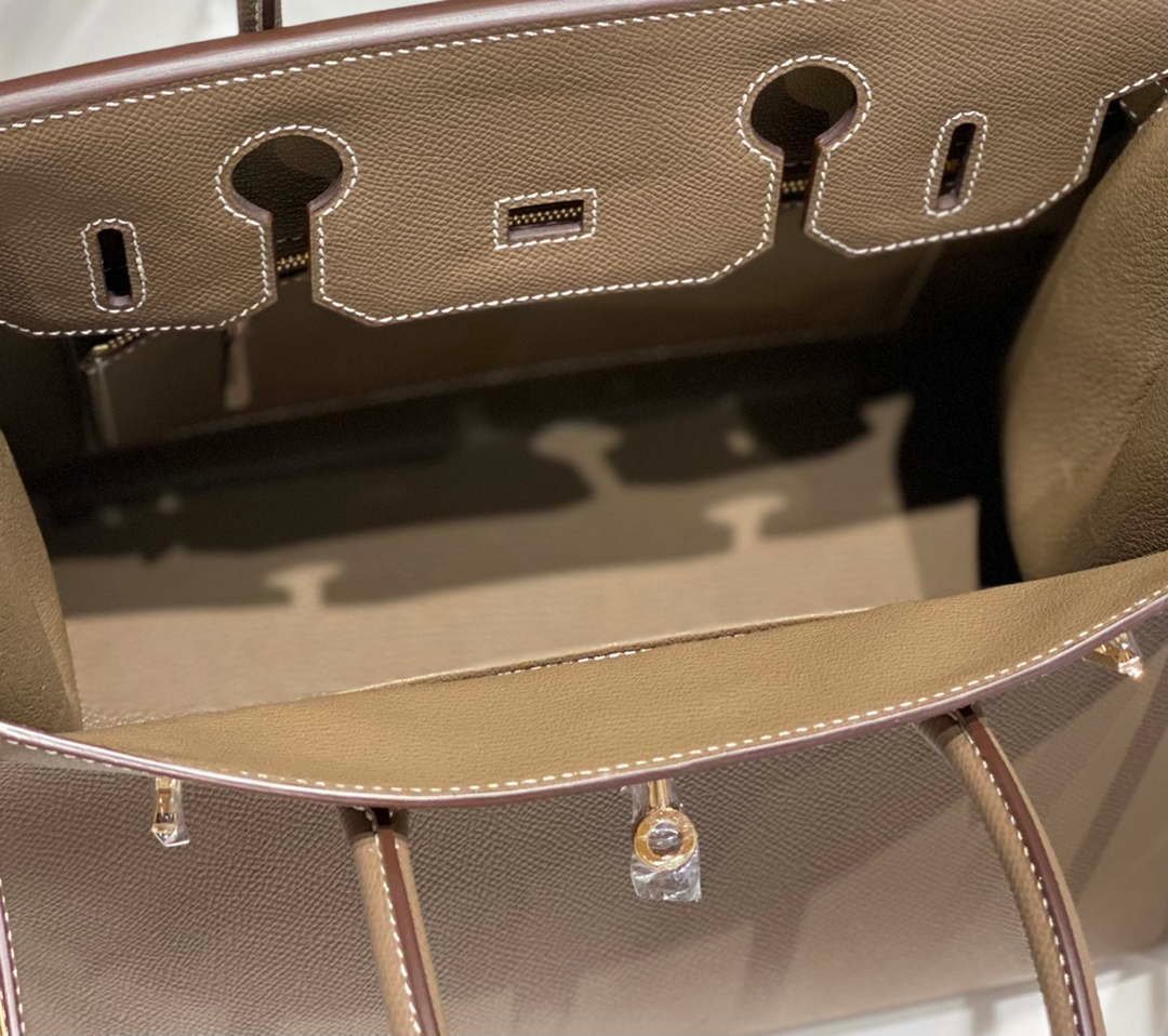 Replica Hermes Birkin Designer Tote Bag Epsom Leather 28369 elephant Gray