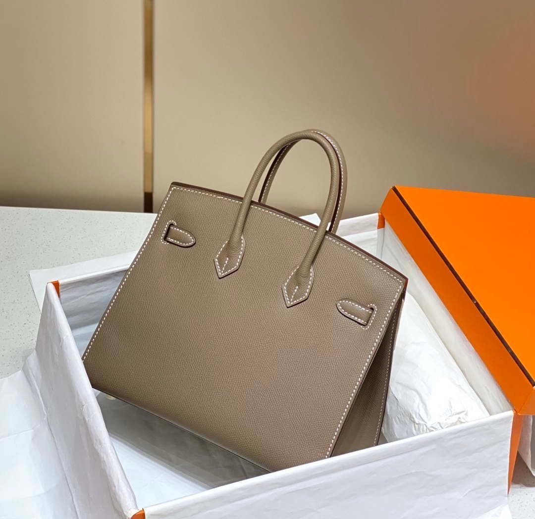 Replica Hermes Birkin Designer Tote Bag Epsom Leather 28369 elephant Gray