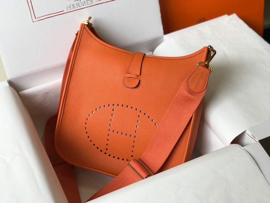 Replica Hermes H083434 Evelyne III 29 bag Designer Hermes Shoulder Bag 203871 Orange