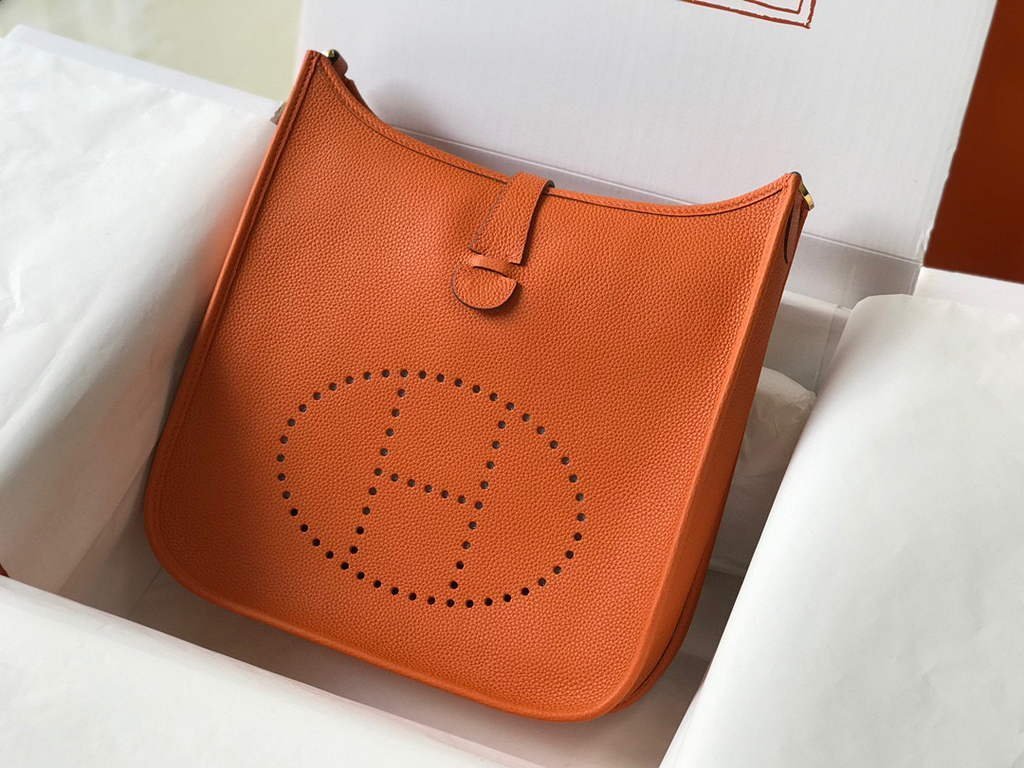 Replica Hermes H083434 Evelyne III 29 bag Designer Hermes Shoulder Bag 203871 Orange
