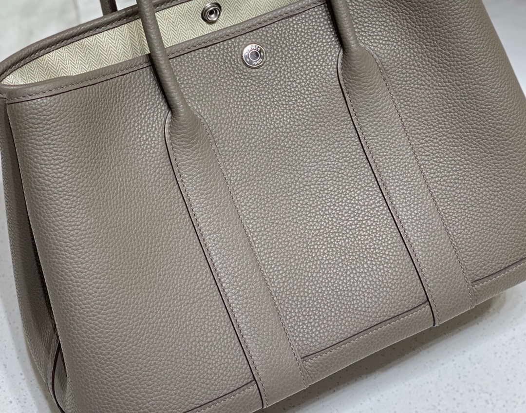 Replica Hermes Light Dark Clemence Garden Party 30cm Bag H239046