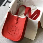 Replica Hermes Evelyne Bag Designer Hermes Mini Crossbody Real Bag 20432 Red