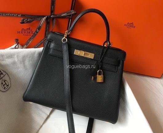 Replica Hermes Kelly Danse 20318 Designer Tote Shoulder Strap Bag 28 32cm Black