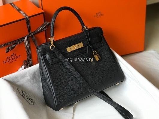 Replica Hermes Kelly Danse 20318 Designer Tote Shoulder Strap Bag 28 32cm Black