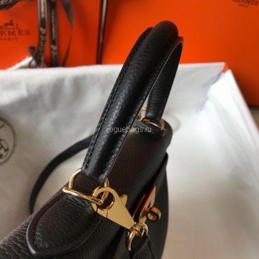 Replica Hermes Kelly Danse 20318 Designer Tote Shoulder Strap Bag 28 32cm Black