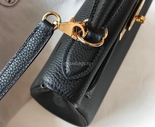 Replica Hermes Kelly Danse 20318 Designer Tote Shoulder Strap Bag 28 32cm Black