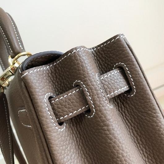 Replica Hermes Kelly Danse 20317 Designer Tote Shoulder Strap Bag Dark Gray