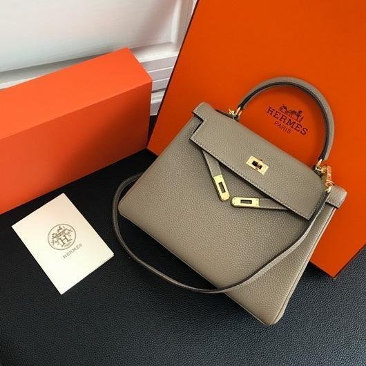 Replica Hermes Kelly Danse 20315 Designer Tote Shoulder Strap Bag Apricot
