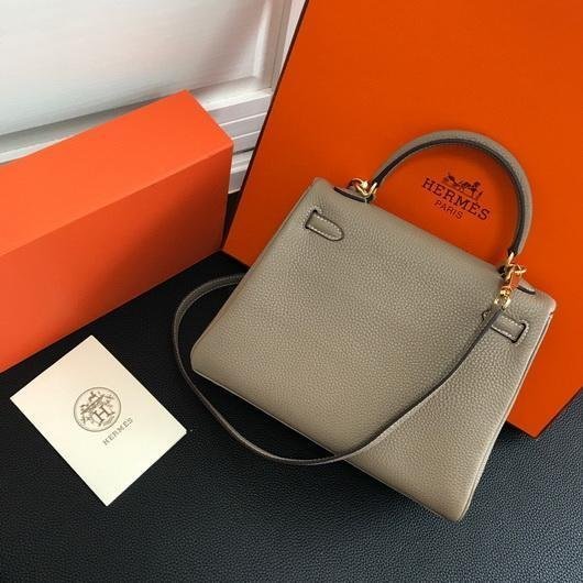 Replica Hermes Kelly Danse 20315 Designer Tote Shoulder Strap Bag Apricot
