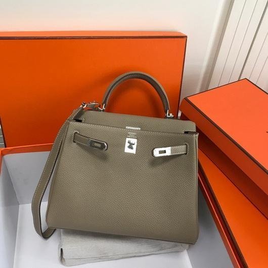 Replica Hermes Kelly Danse 20315 Designer Tote Shoulder Strap Bag Apricot