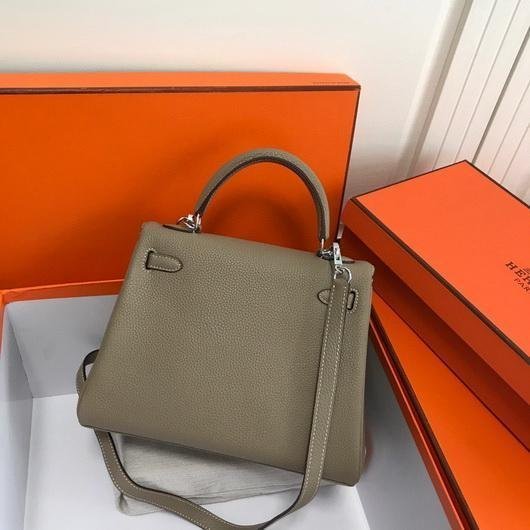 Replica Hermes Kelly Danse 20315 Designer Tote Shoulder Strap Bag Apricot