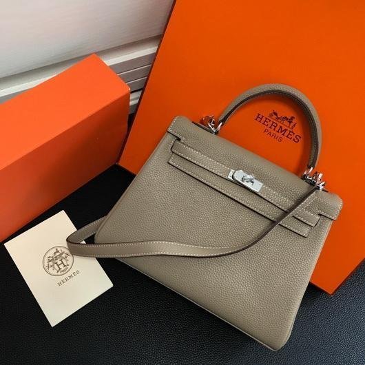 Replica Hermes Kelly Danse 20315 Designer Tote Shoulder Strap Bag Apricot