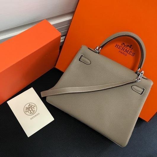 Replica Hermes Kelly Danse 20315 Designer Tote Shoulder Strap Bag Apricot
