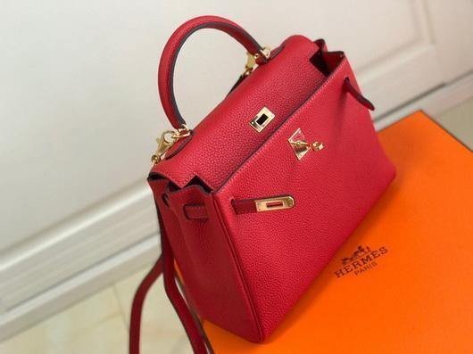 Replica Hermes Kelly Danse 20307 Designer Tote Shoulder Strap Bag Red