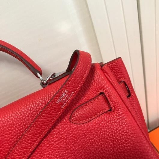 Replica Hermes Kelly Danse 20307 Designer Tote Shoulder Strap Bag Red