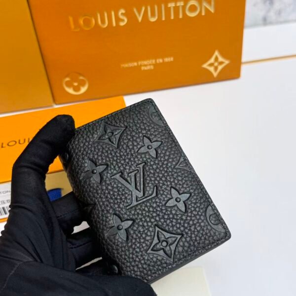 LV  KK0950 Black Leather Pocket Organizer